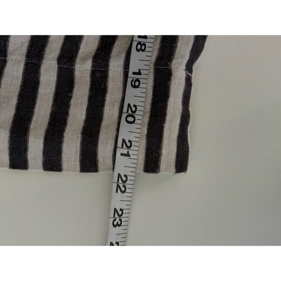 Ann Taylor LOFT 100% Linen Striped Skirt Knee Length Size 4 Classic with Pockets - Picture 8 of 9